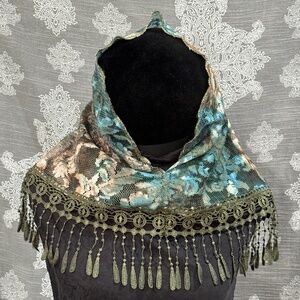 Floral Lace Embroidered Church Mantilla Scarf